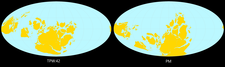 Reconstruction time at 540 Ma compared to paleomagnetism