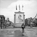 Painting of Stalin on the Unter-den-Linden in Berlin, 3 June 1945