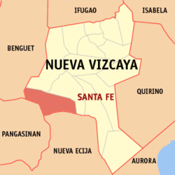 Mapa ning Nueva Vizcaya ampong Santa Fe ilage