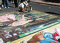 English: Street artist in San Luis Obispo, California Français : Artiste de rue à San Luis Obispo en Californie