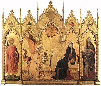 Simone Martini Anunciacio, 305 x 265 cm