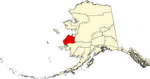 Map of Alaska highlighting Kusilvak Census Area