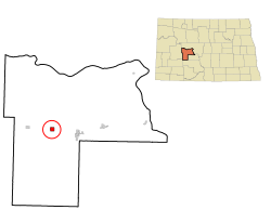 Location of Zap, North Dakota