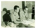 dr. A.K Gani dan wakil dari Indonesia sedang memeriksa Naskah Perjanjian Linggarjati di Jakarta, pada tanggal 15 November 1946