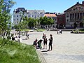 Aarhus theatre at the central square of Bispetorvet.