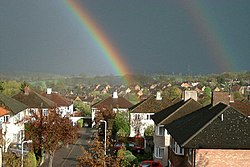 Dobbel regnboge over Potters Bar