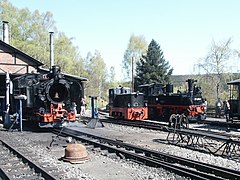 VI K 99 1715, V10C 199 009 und IV K 99 1590 in Jöhstadt