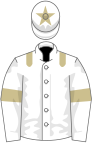 White, beige epaulets, armlets and star on cap