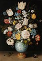 Flowers in a blue and white porcelain vase Ambrosius Bosschaert (1609) Kunsthistorisches Museum