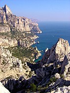 Calanques de Sugiton, berdekatan Marseille.