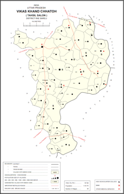 Map of Chhatoh CD block