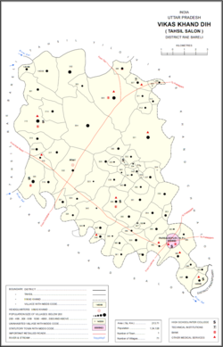 Map showing Dela (#317) in Dih CD block