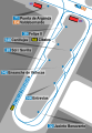 Mapa zonal de la estación de metro de Pavones con los recorridos de las líneas de autobuses, entre las que aparece el 32.