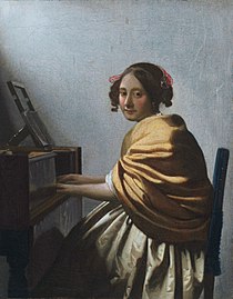 Johannes Vermeer, Zittende vrouw aan het virginaal, 1670-1672