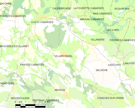 Mapa obce Villardonnel