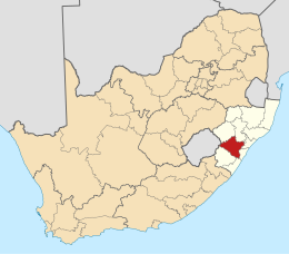 Ligging Umgungundlovu District Municipality