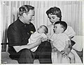 Michael Wilding with Elizabeth Taylor and their sons, September 1956