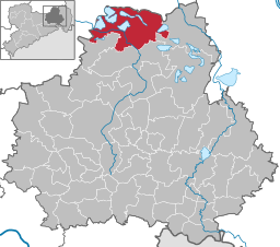 Läget för kommunen Elsterheide i Bautzen