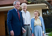 The Fords with President Bush in April of 2006