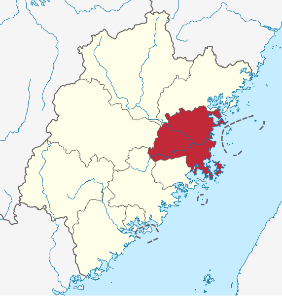 File:Locator map Fuzhou in Fujian (claimed hatched).svg