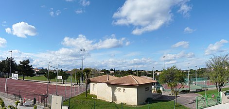 Vue du complexe sportif.