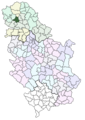 Localisation de la municipalité de Vrbas en Serbie