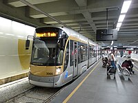 Tram 9 platforms looking south-east, completed in 2018