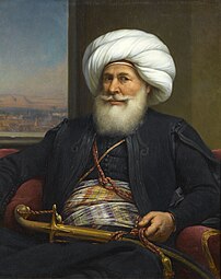 Méhémet Ali, vice-roi d'Égypte de 1804 à 1849, est considéré comme le fondateur de l'Égypte moderne. (définition réelle 2 820 × 4 020)