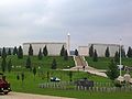 The memorial viewed from the visitor centre