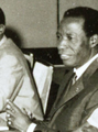 Image 5Alphonse Massamba-Débat's 1-party rule (1963–1968) attempted to implement a political economic strategy of "scientific socialism". (from Republic of the Congo)