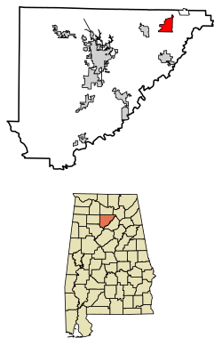 Location of Baileyton in Cullman County, Alabama.