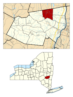 Location in Greene County and the state of New York