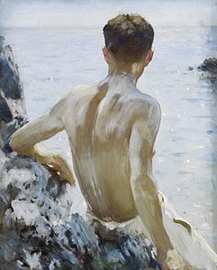 Henry Scott Tuke - Beach Study