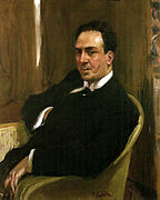 Joaquín Sorolla, Antonio Machado (diciembre de 1917). Óleo sobre lienzo. Hispanic Society of America (Nueva York).jpg