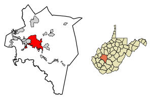 Location within Kanawha County