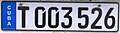 License plate since 2013 for rental cars