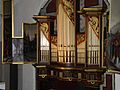 Orgel von Daniel Meyer (1590) in Schloss Wilhelmsburg (Schmalkalden) mit Holzpfeifen im Prospekt