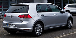 Vista trasera VW Golf VII