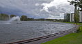 Storm op de grote Stadsvijver bij Emiclaer