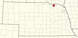 Location in Nebraska