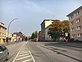 Bramfelder Straße, Blick von der Kreuzung Wachtelstraße in Richtung Norden