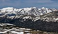 Never Summer Mountains. Mount Cumulus (left), Howard Mountain (center), and Mount Cirrus (right).