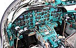 En cockpit av en Tu-22M3.