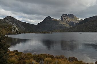 Cradle Mountain from the northern shore of Dove Lake