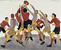 Ethel Spowers, Football, 1936, Linolschnitt. National Gallery of Australia