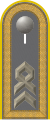 Dienstgradabzeichen eines Stabsfeldwebels der Fernmeldetruppe auf Schulterklappe der Jacke des Dienstanzuges für Heeresuniformträger