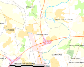 Poziția localității Saint-Saturnin