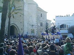 Español: El Nazareno de Rota se dispone a recogerse en la Iglesia de la O.