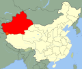 Map showing it as part of China