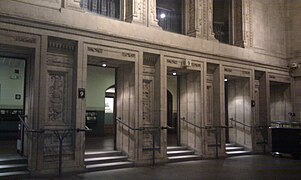 The Door 9 porch at night